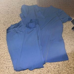 Mandala light blue scrub set